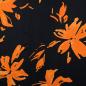 Preview: Viskose Satin Digitaldruck Blume orange